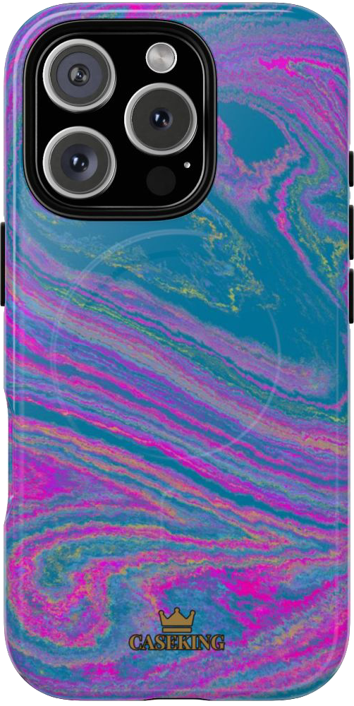 CASEKING cotton candy marble MagSafe-compatible tough case