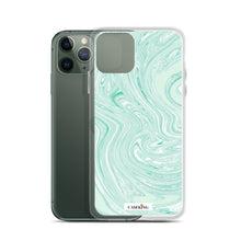 Load image into Gallery viewer, Mint Marble Clear iPhone Case