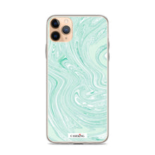 Load image into Gallery viewer, Mint Marble Clear iPhone Case
