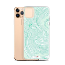 Load image into Gallery viewer, Mint Marble Clear iPhone Case