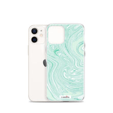 Load image into Gallery viewer, Mint Marble Clear iPhone Case