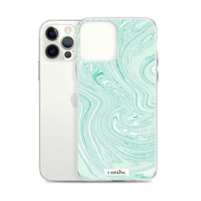 Load image into Gallery viewer, Mint Marble Clear iPhone Case