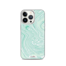 Load image into Gallery viewer, Mint Marble Clear iPhone Case
