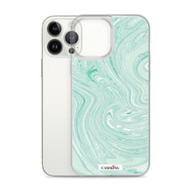 Load image into Gallery viewer, Mint Marble Clear iPhone Case