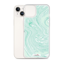 Load image into Gallery viewer, Mint Marble Clear iPhone Case
