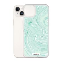 Load image into Gallery viewer, Mint Marble Clear iPhone Case