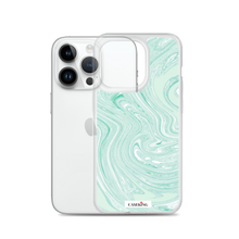 Load image into Gallery viewer, Mint Marble Clear iPhone Case