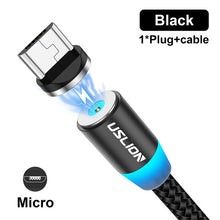 Load image into Gallery viewer, USB Cable Charger With Removable Magnetic Tips For iPhone, Type C, Micro USB