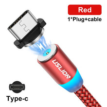 Load image into Gallery viewer, USB Cable Charger With Removable Magnetic Tips For iPhone, Type C, Micro USB