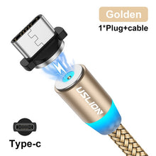 Load image into Gallery viewer, USB Cable Charger With Removable Magnetic Tips For iPhone, Type C, Micro USB