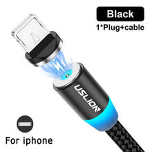 Load image into Gallery viewer, USB Cable Charger With Removable Magnetic Tips For iPhone, Type C, Micro USB