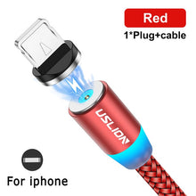 Load image into Gallery viewer, USB Cable Charger With Removable Magnetic Tips For iPhone, Type C, Micro USB