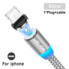 Load image into Gallery viewer, USB Cable Charger With Removable Magnetic Tips For iPhone, Type C, Micro USB