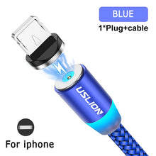 Load image into Gallery viewer, USB Cable Charger With Removable Magnetic Tips For iPhone, Type C, Micro USB