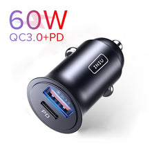 Load image into Gallery viewer, 60W USB Car Charger 5A Type C PD QC Fast Charging Phone Adapter