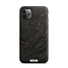 Load image into Gallery viewer, Black & Gold Marble  iPhone Case