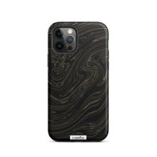 Load image into Gallery viewer, Black &amp; Gold Marble  iPhone Case
