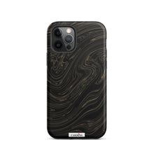 Load image into Gallery viewer, Black & Gold Marble  iPhone Case