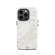 Load image into Gallery viewer, White &amp; Gold Marble iPhone Case
