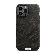 Load image into Gallery viewer, Black &amp; Gold Marble  iPhone Case
