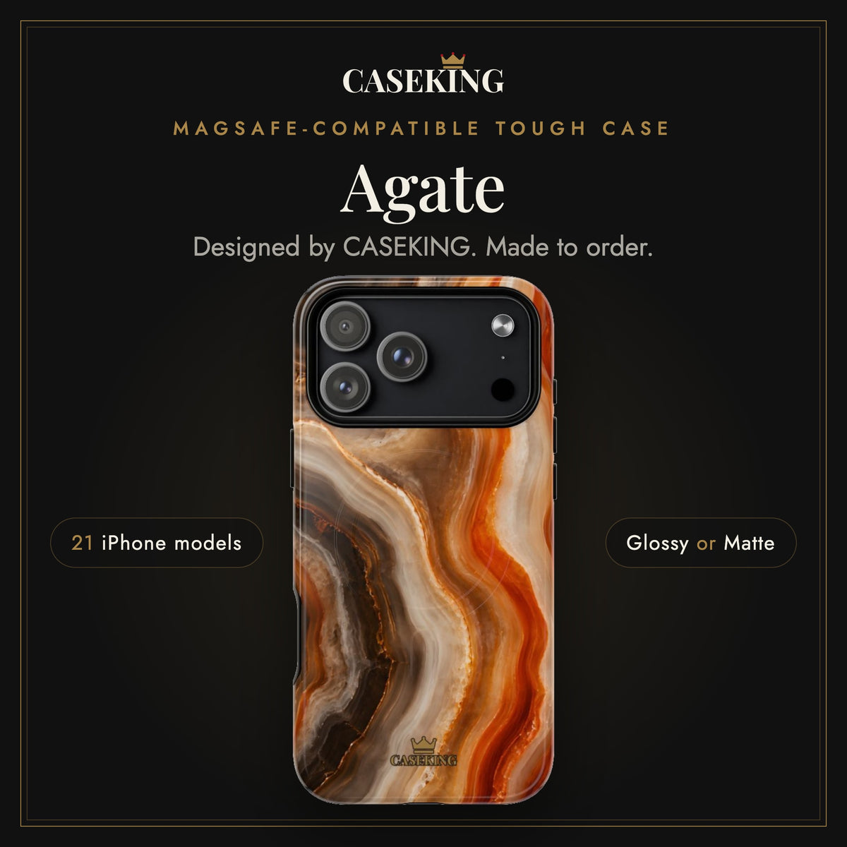 Agate MagSafe-compatible tough case infographic 1: Hero