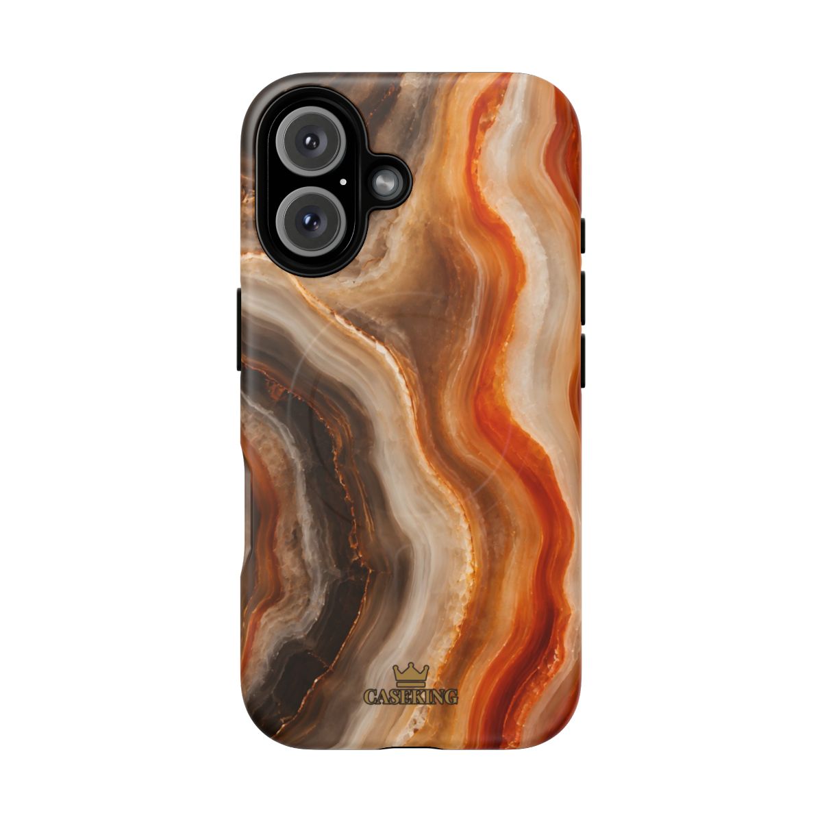 Agate MagSafe-compatible tough case on iPhone 16, matte finish