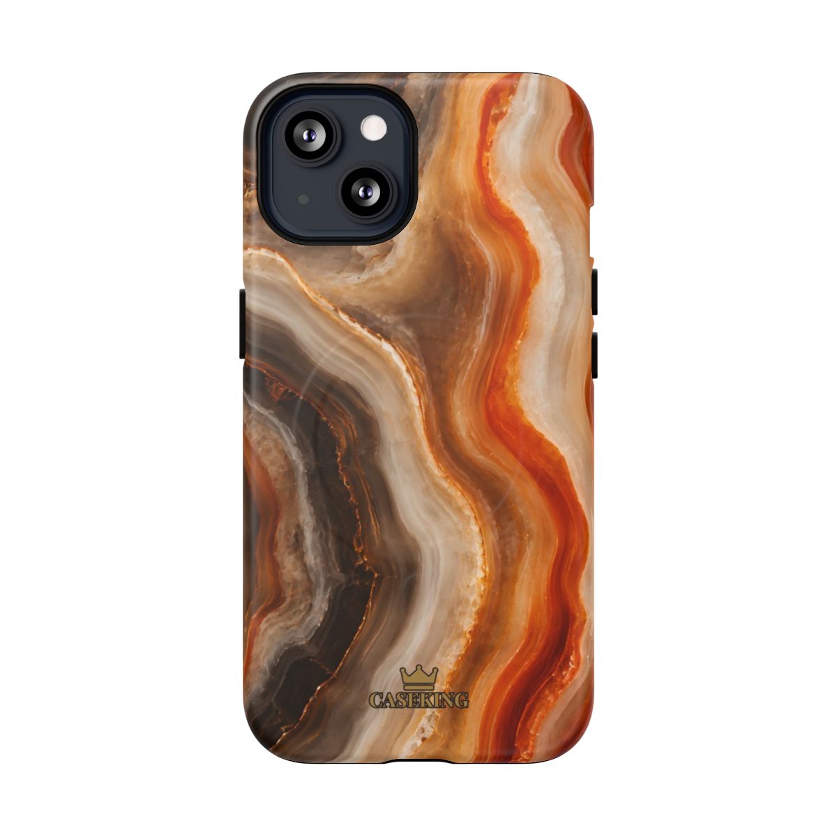 Agate MagSafe-compatible tough case on iPhone 13, matte finish