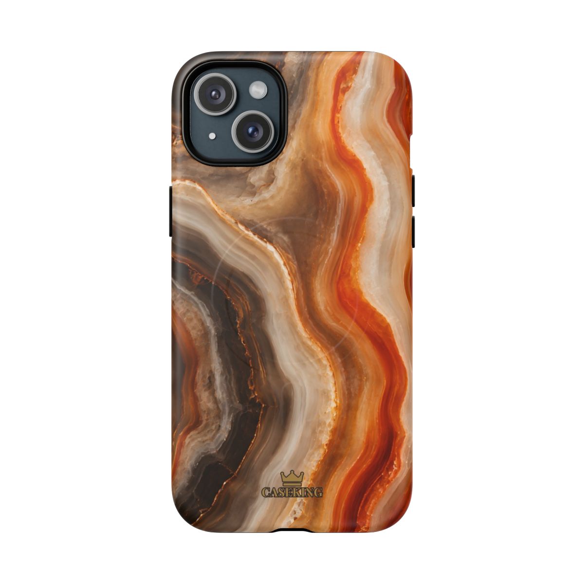 Agate MagSafe-compatible tough case on iPhone 15 Plus, matte finish