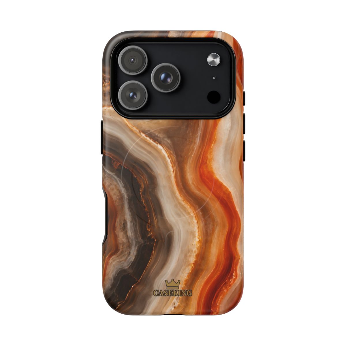 Agate MagSafe-compatible tough case on iPhone 18 Pro, matte finish