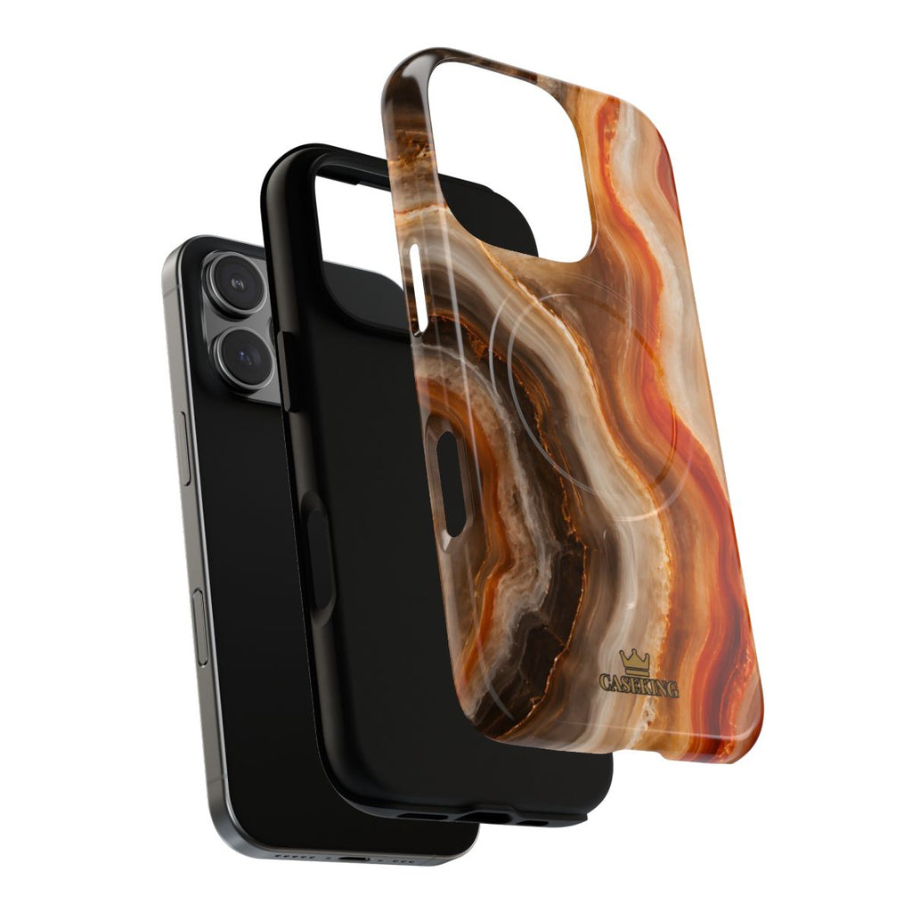 Agate MagSafe-compatible tough case on iPhone 16 Pro, glossy finish (case layers)