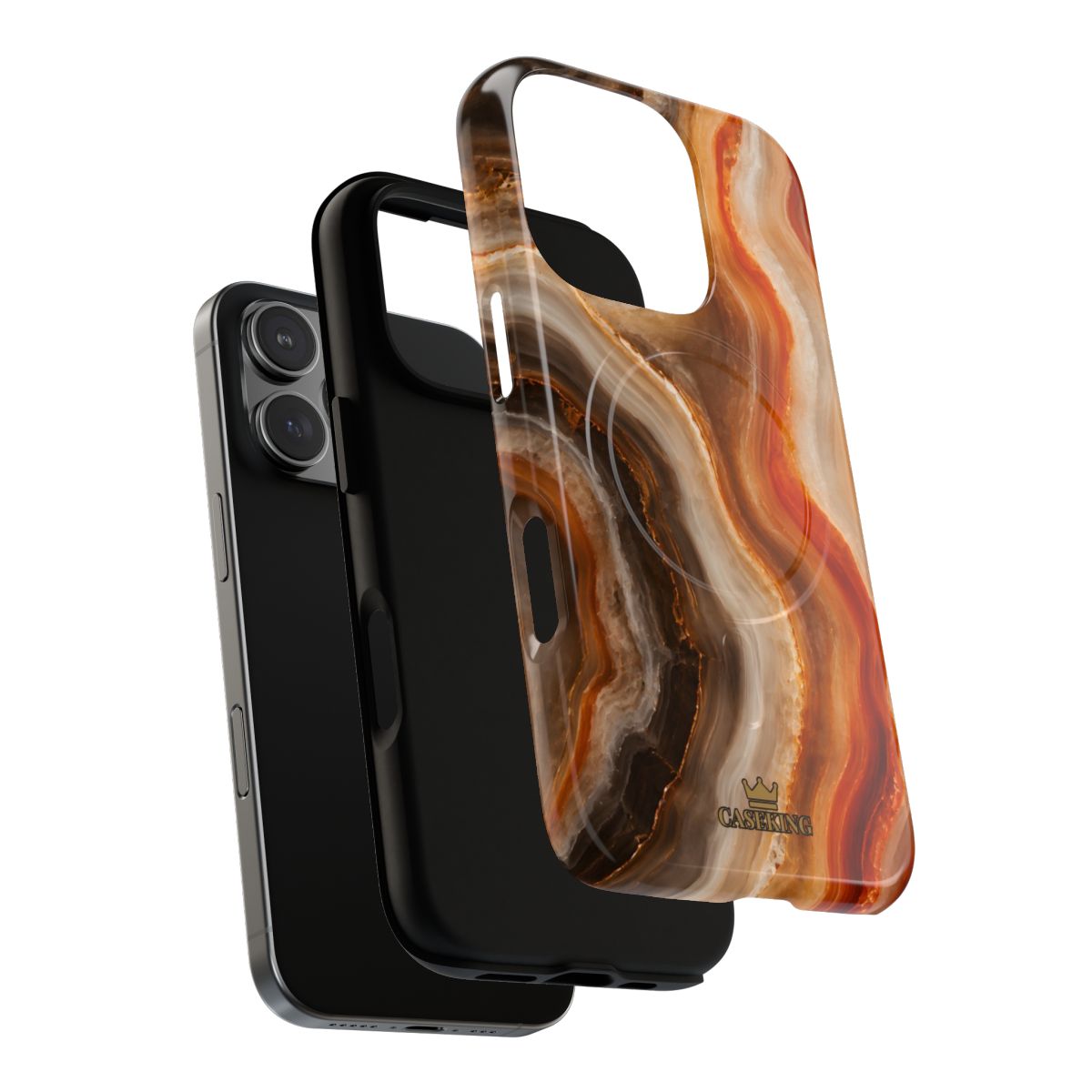 Agate MagSafe-compatible tough case on iPhone 16 Pro, glossy finish (case layers)