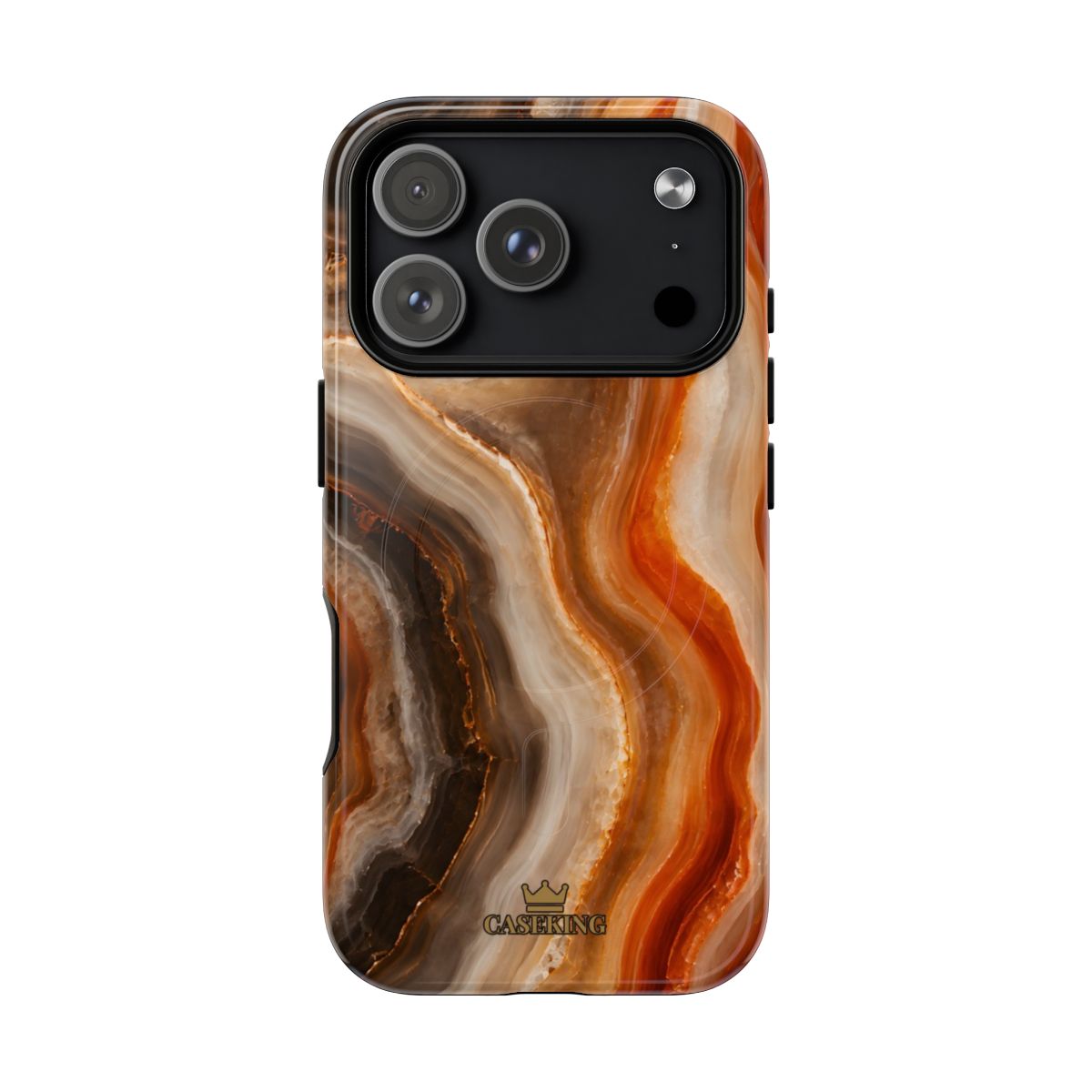 Agate MagSafe-compatible tough case on iPhone 18 Pro, glossy finish