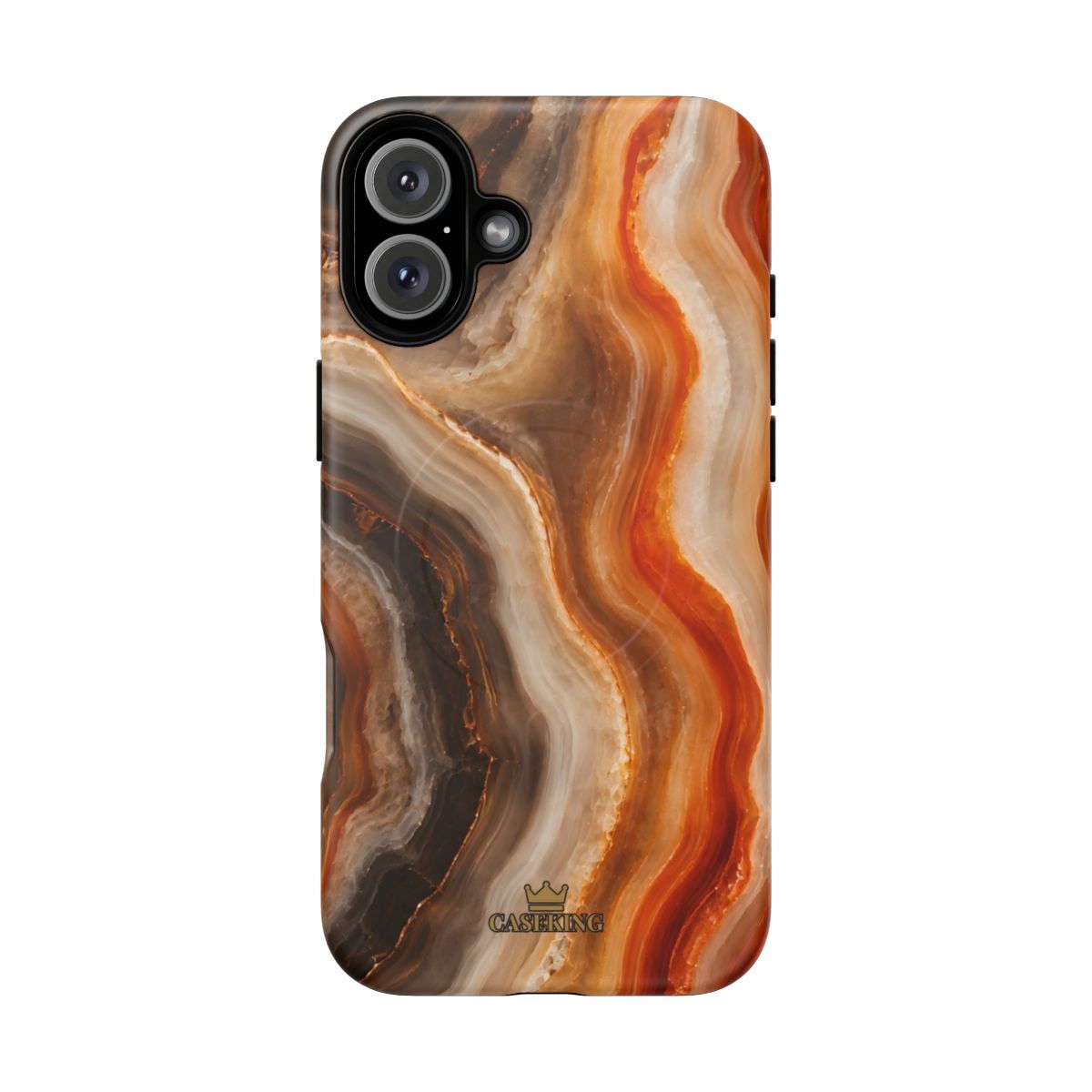 Agate MagSafe-compatible tough case on iPhone 16 Plus, matte finish