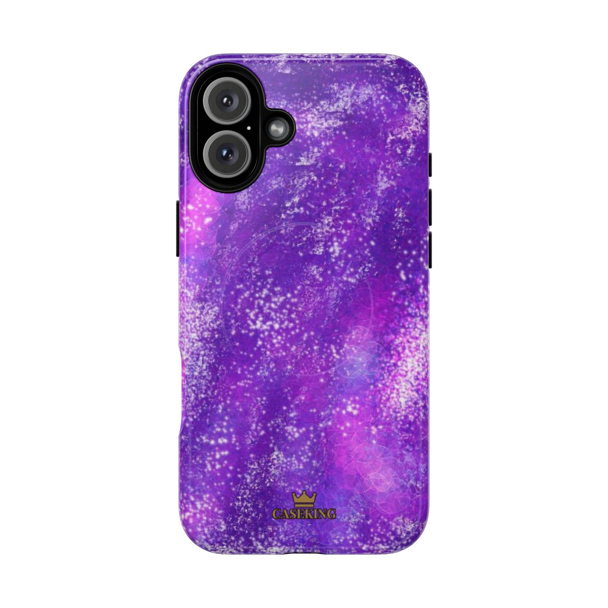 Amethyst Gem MagSafe-compatible tough case on iPhone 16 Plus, glossy finish