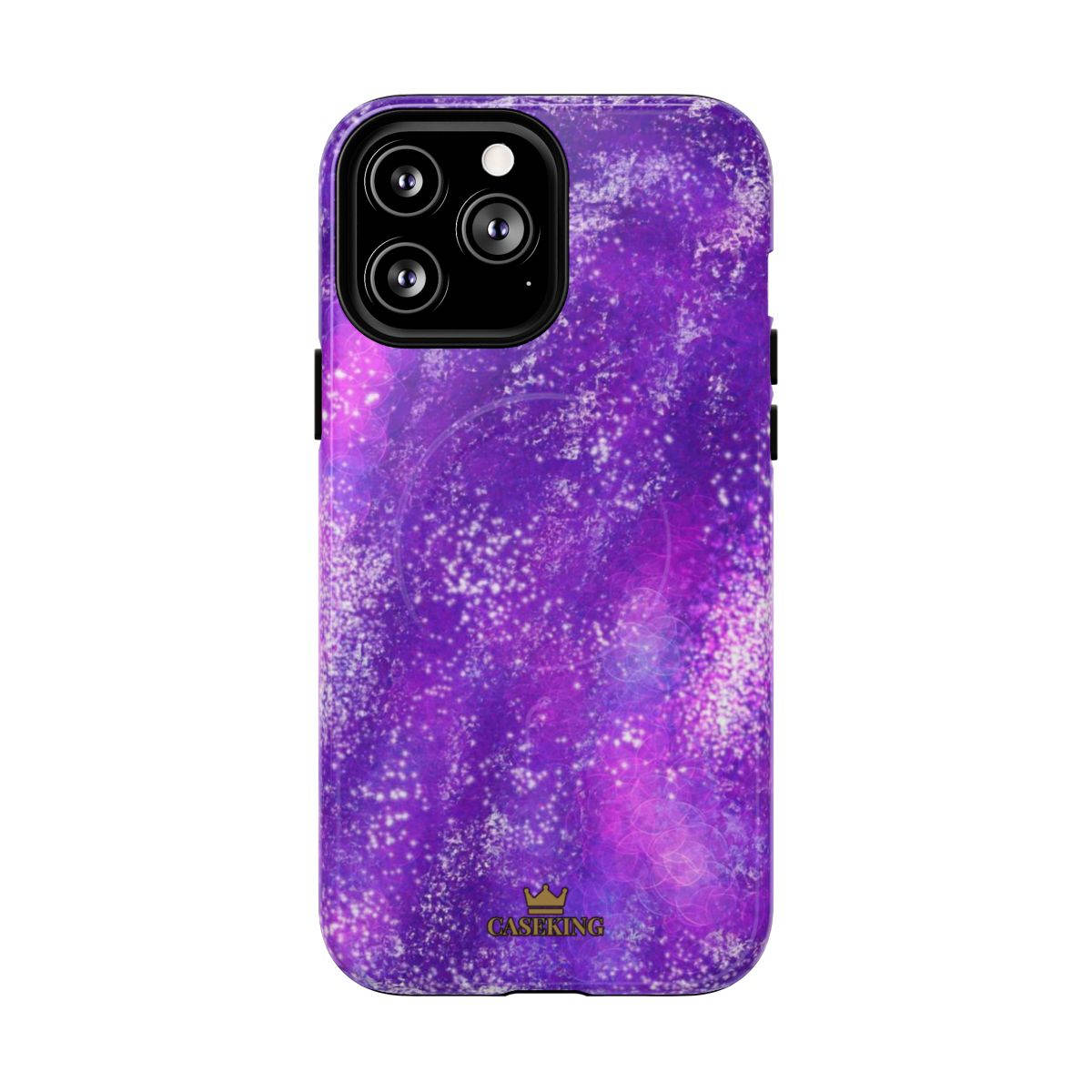 Amethyst Gem MagSafe-compatible tough case on iPhone 13 Pro Max, glossy finish