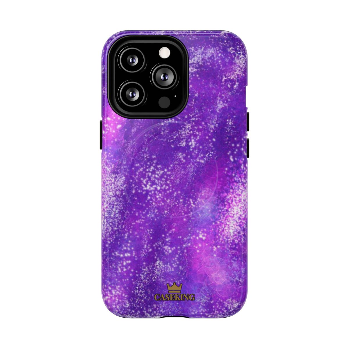 Amethyst Gem MagSafe-compatible tough case on iPhone 13 Pro, glossy finish