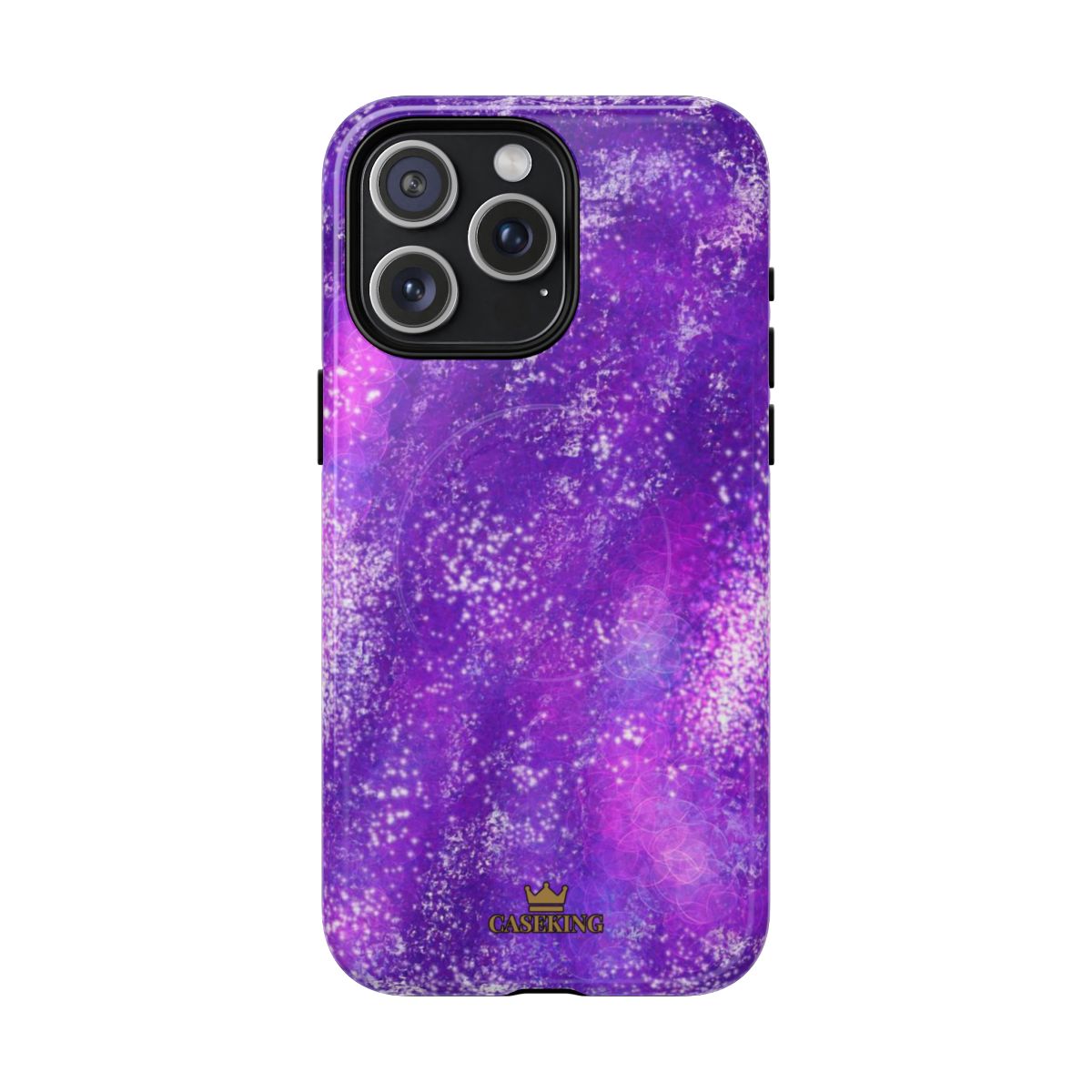 Amethyst Gem MagSafe-compatible tough case on iPhone 15 Pro Max, glossy finish