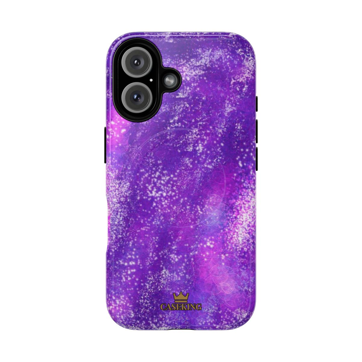 Amethyst Gem MagSafe-compatible tough case on iPhone 16, glossy finish