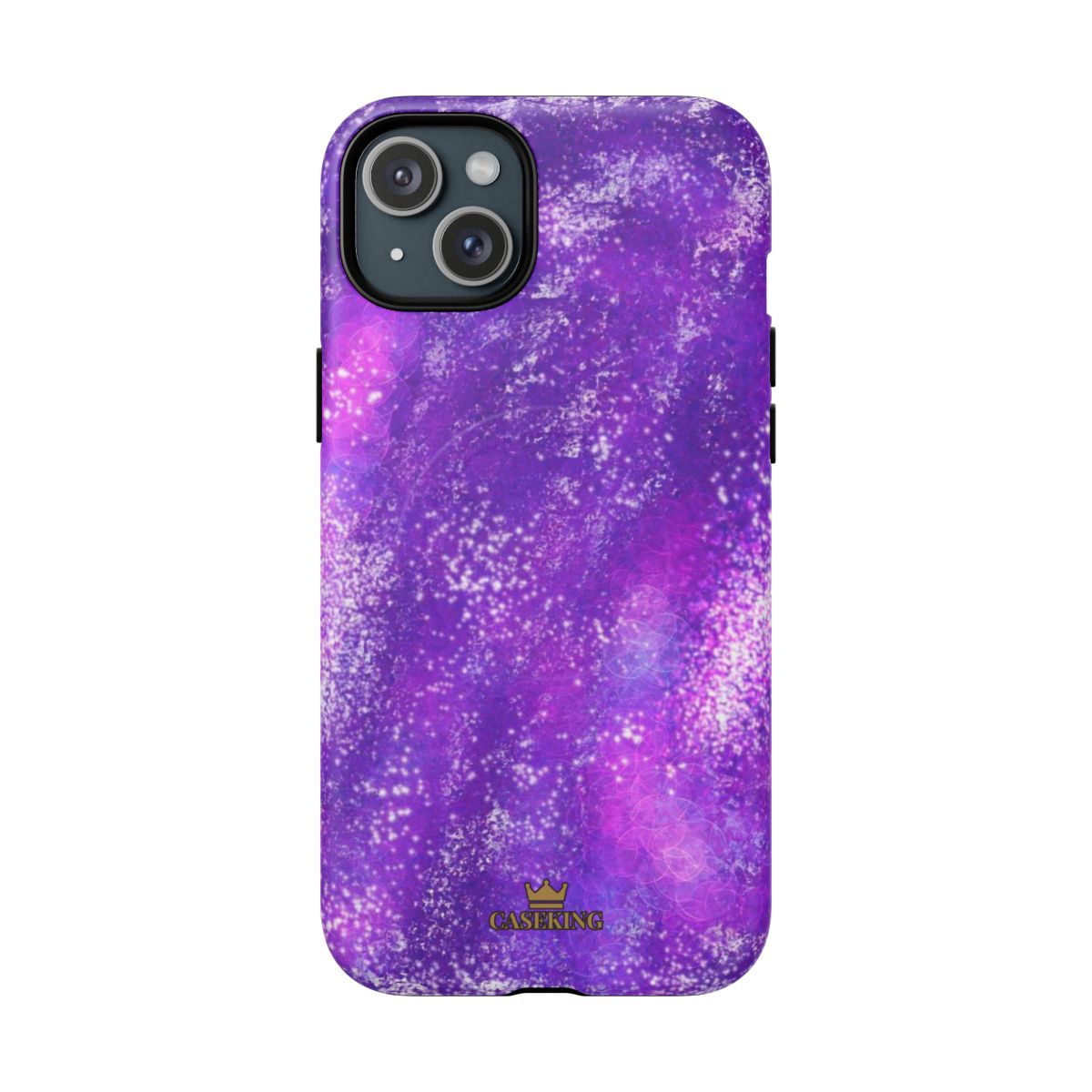 Amethyst Gem MagSafe-compatible tough case on iPhone 15 Plus, matte finish
