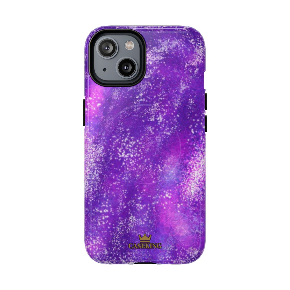 Amethyst Gem MagSafe-compatible tough case on iPhone 14, glossy finish