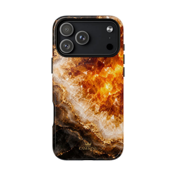 Citrine MagSafe-compatible tough case on iPhone 18 Pro Max, glossy finish