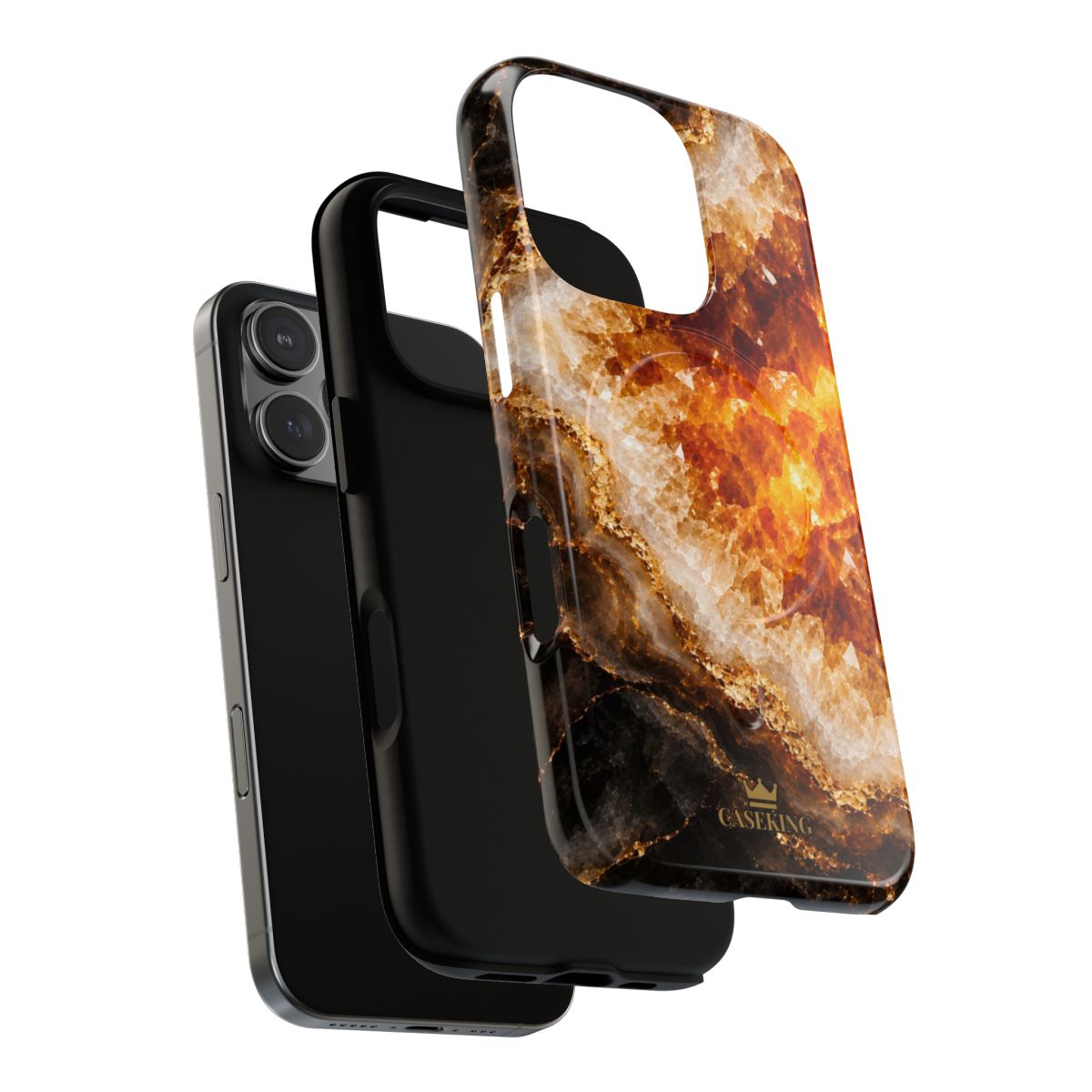 Citrine MagSafe-compatible tough case on iPhone 16 Pro, glossy finish (case layers)