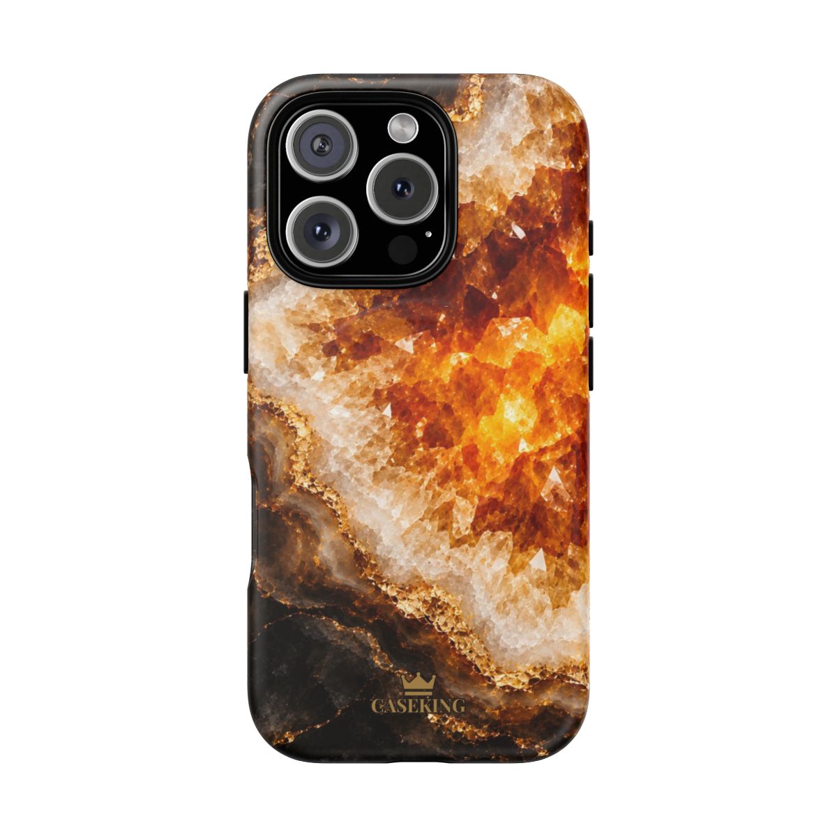 Citrine MagSafe-compatible tough case on iPhone 16 Pro, matte finish