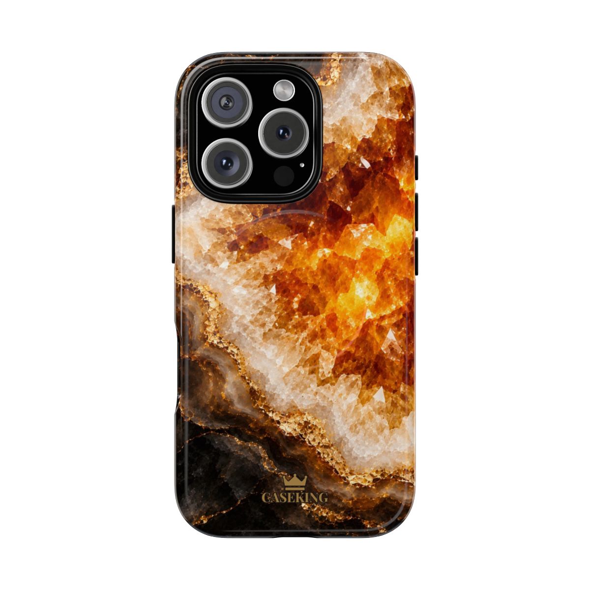 Citrine MagSafe-compatible tough case on iPhone 16 Pro, glossy finish
