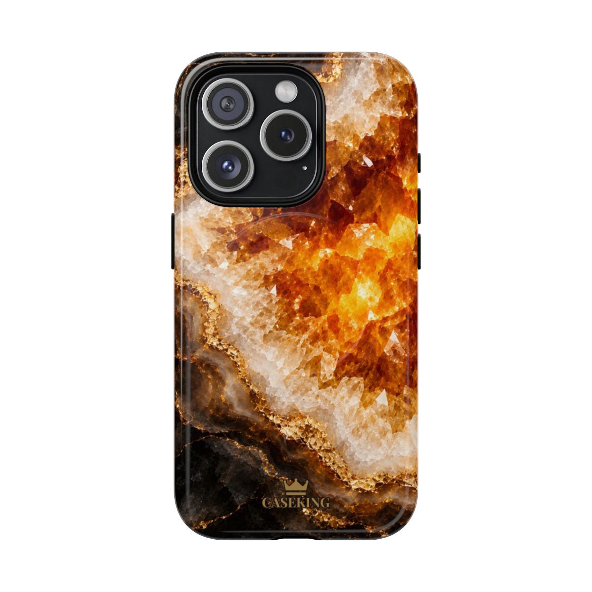 Citrine MagSafe-compatible tough case on iPhone 15 Pro, glossy finish