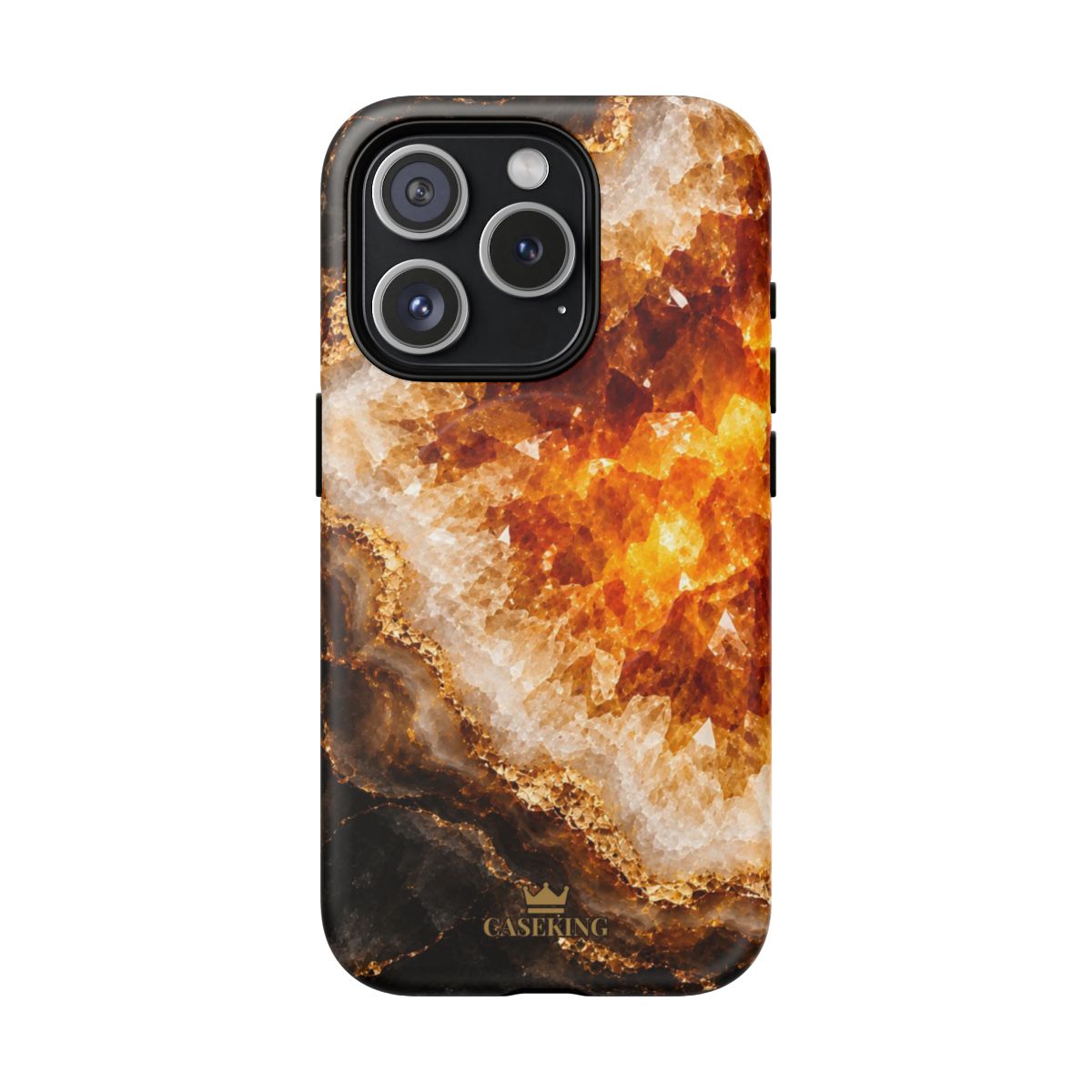 Citrine MagSafe-compatible tough case on iPhone 15 Pro, matte finish