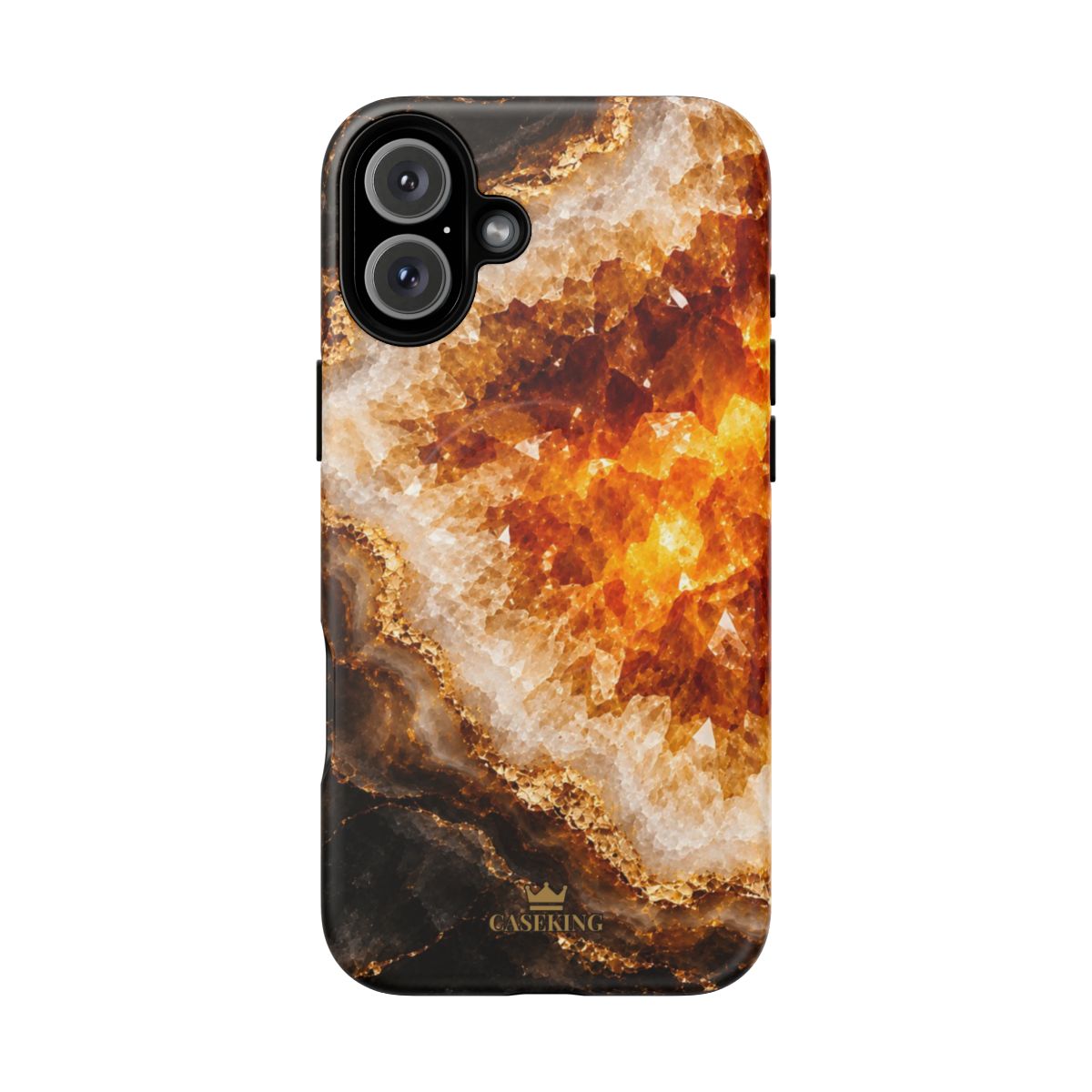 Citrine MagSafe-compatible tough case on iPhone 16 Plus, matte finish