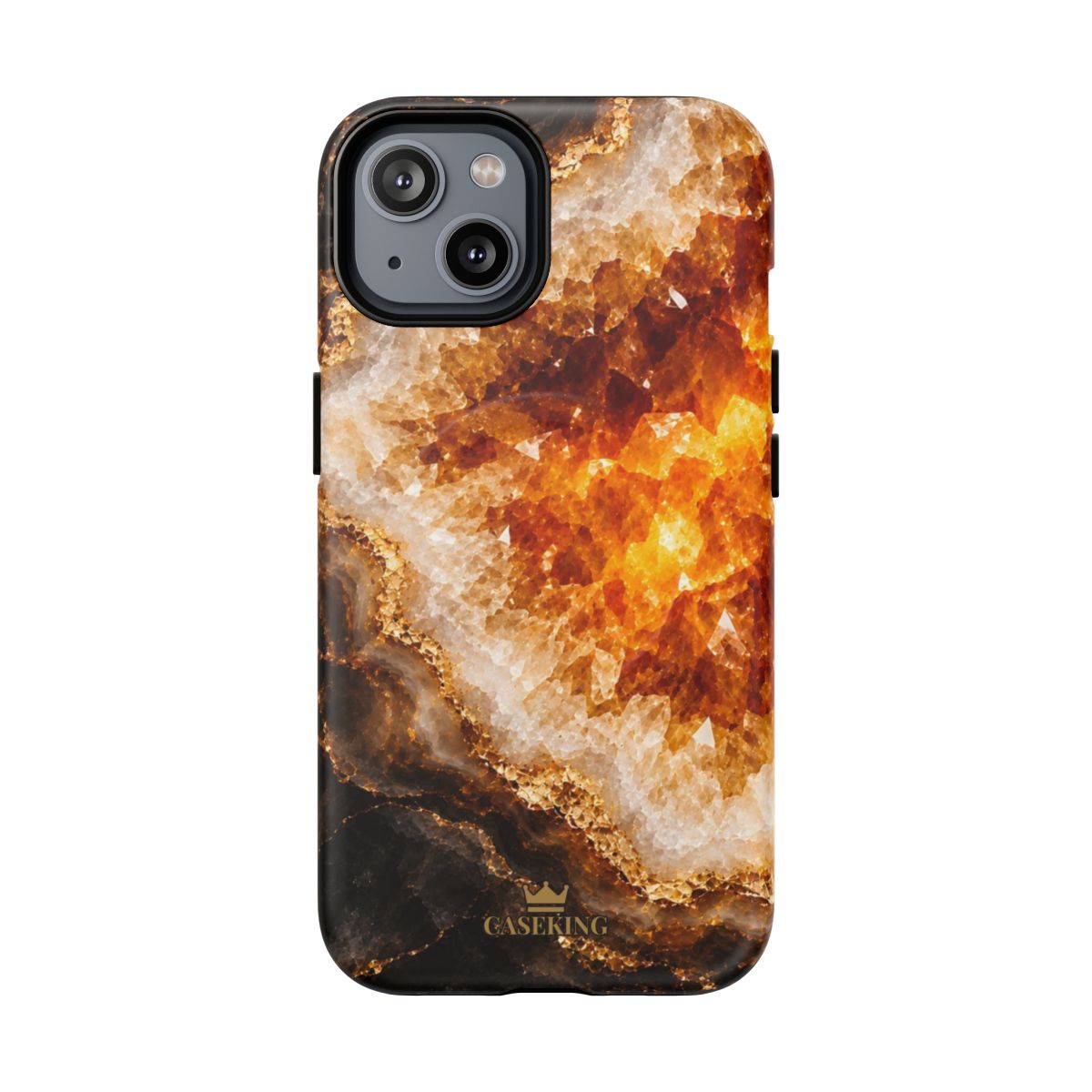 Citrine MagSafe-compatible tough case on iPhone 14, matte finish