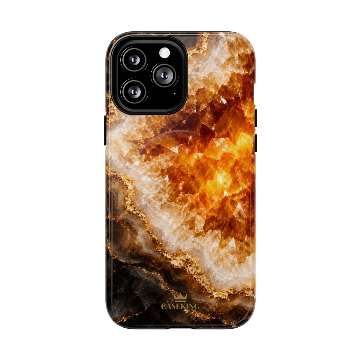 Citrine MagSafe-compatible tough case on iPhone 13 Pro Max, glossy finish