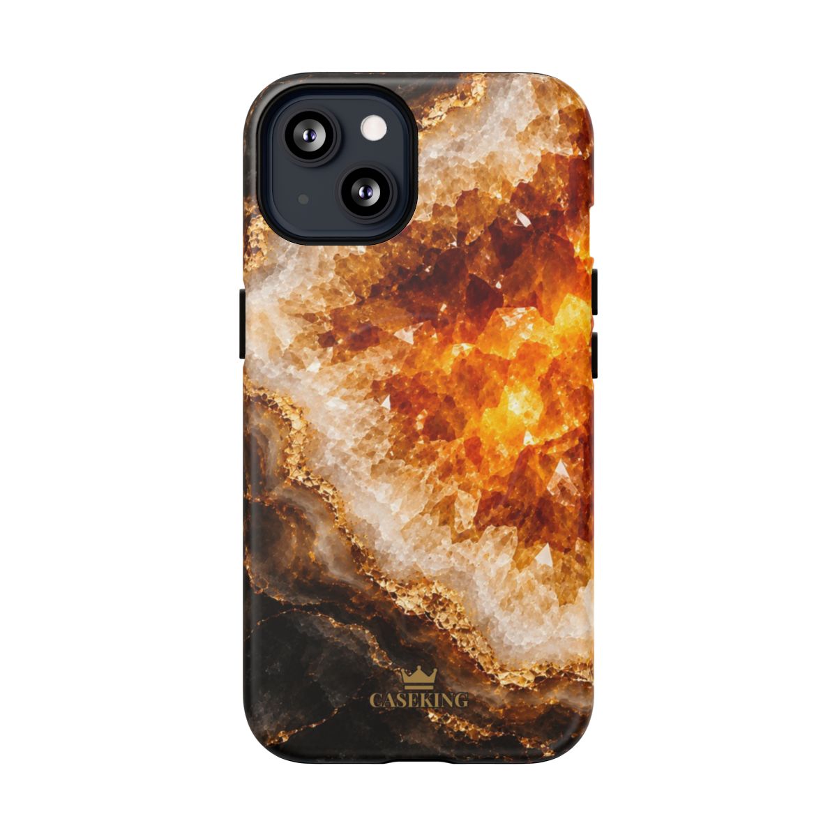 Citrine MagSafe-compatible tough case on iPhone 13, matte finish